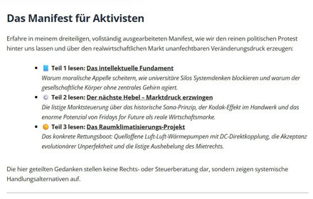 Manifest für Aktivisten - Verantwortung übernehmen statt fordern